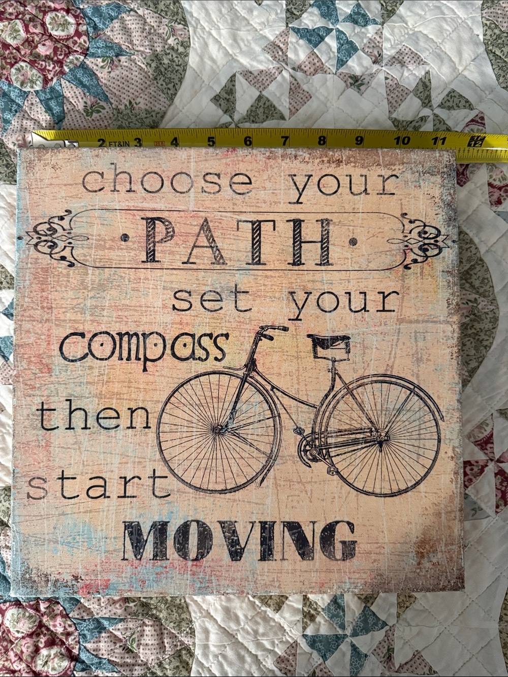 “Choose your path” bicycle wall canvas